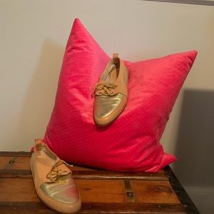 Joan & David excellent shiny sneaker. Size 7.5